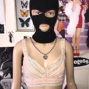 Red & Black Bandeau Top